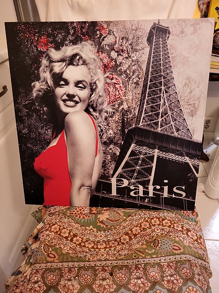 Marilyn Monroe ja Eiffel-torni taulu Paris