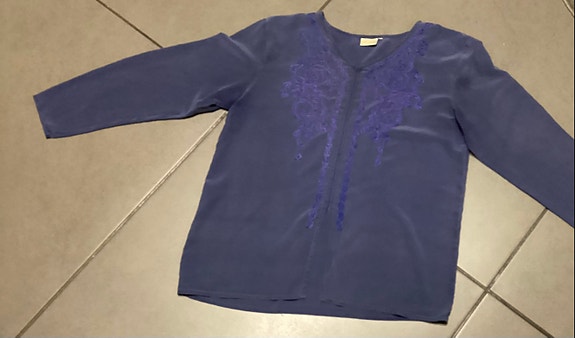 Martinellin sininen silkkipaita/-tunika, M
