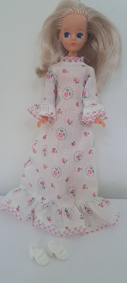 Daisy nuken 70-luvun vintage Tinkerbell mekko ja kengät