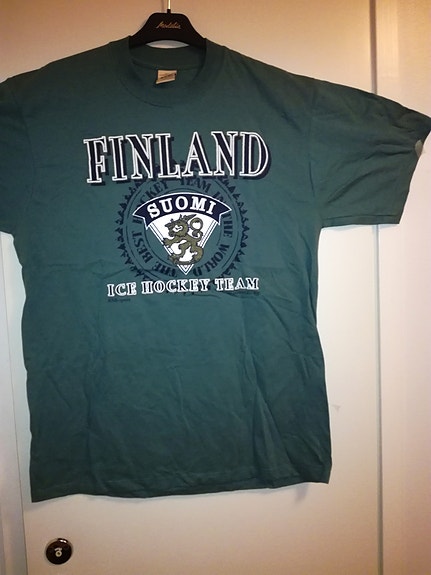 Tosi hieno Suomi Finland Ice Hockey Team T-paita
