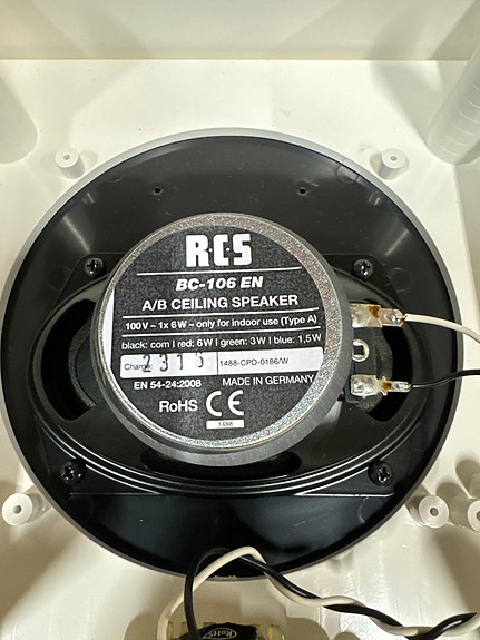 RCS BC-10G EN Kattoäänikaiutin 10W valkoinen