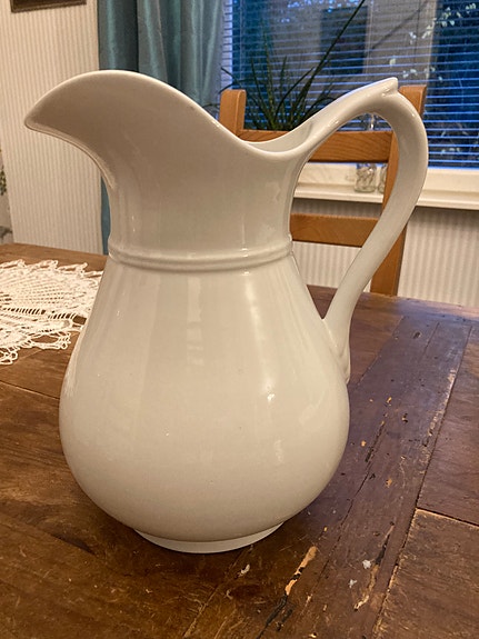 Arabia kannu, savupiippu leimalla, korkeus 25 cm