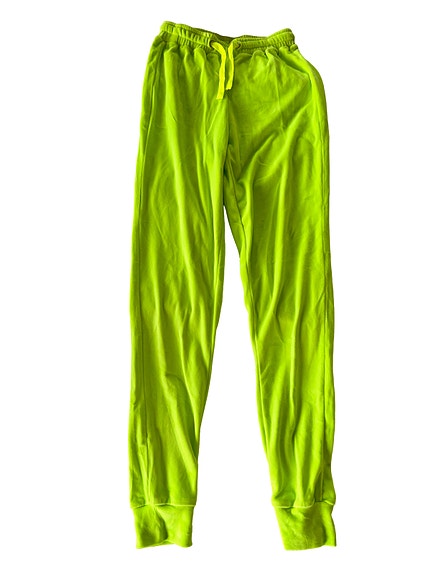 Lime velourhousut s