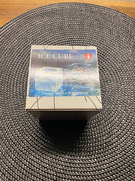 Iittala Ice Cube kynttilänjalka kirkas lasi