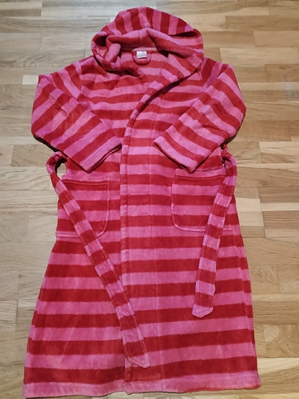 H&M ihana pinkkiraidallinen KYLPYTAKKI koko 134 / 140