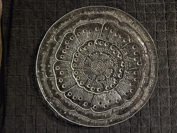 Vintage Patera Flora lasi tarjoilu astia lautanen