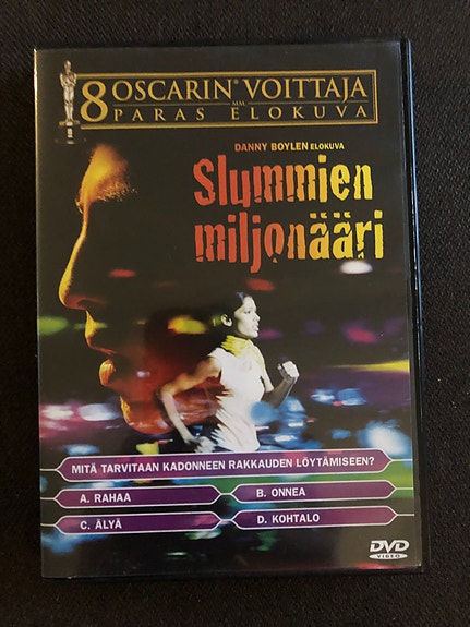 Slummien miljonääri elokuvan DVD
