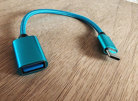 USB-C (uros) - USB 3 (naaras) OTG-sovitin kaapeli