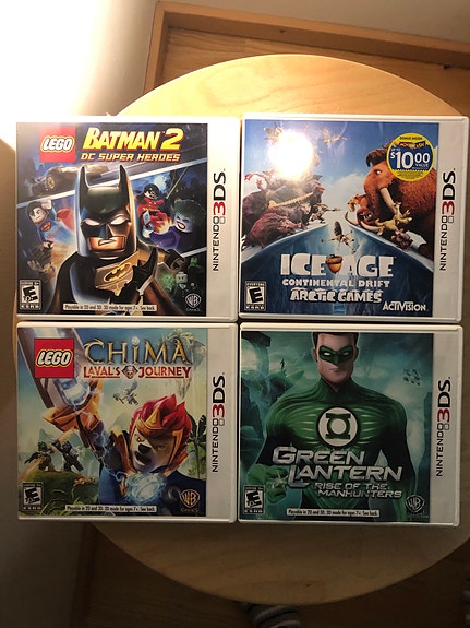 LEGO Batman 2, Ice Age, LEGO Chima, Green Lantern Nintendo 3DS -pelit