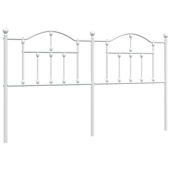 vidaXL Metallinen sängynpääty valkoinen 160 cm(sku353523
