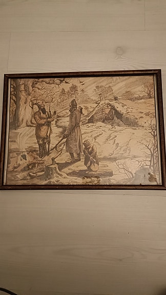Antiikki Taulu WW1 Tsaarin Venäjä
