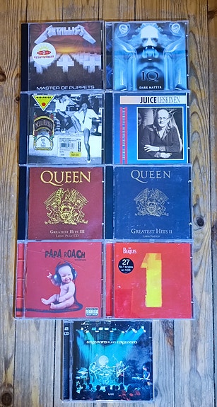 CD Levyt: Wigwam, Juice, Beatles, Metallica, IQ, Queen Ym