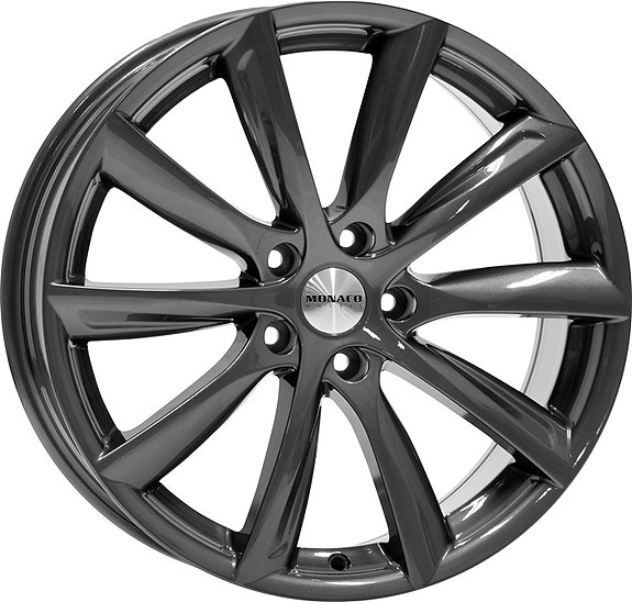 Monaco GP6 Anthracite 8,5x19" 5x114,3 et40 kr.64,1 Tesla Y ja mod3 aluvanteet