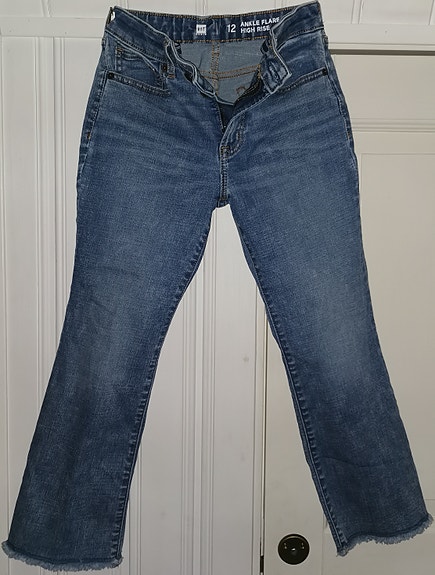 Gap Denim Ankle Flare High Rise Jeans With Stretch Waist US Size 12