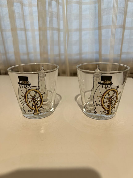 Iittala Muumi juomalasit, meriaihe