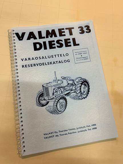 Valmet 33 diesel varaosaluettelo