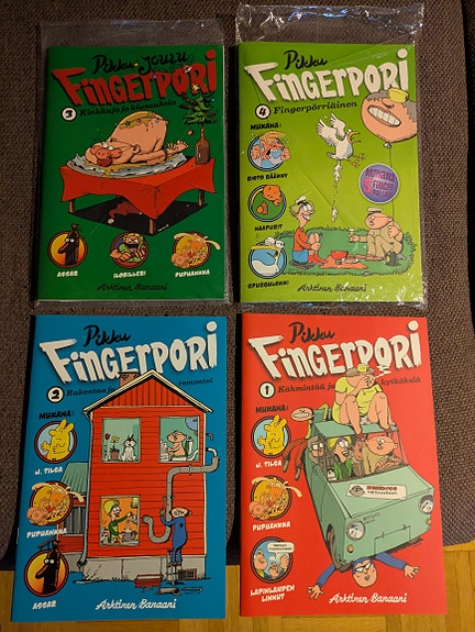 Fingerpori -lehdet 1-4 (kelmuissa)
