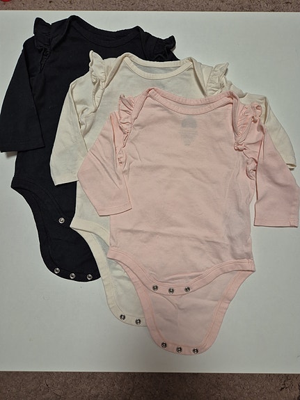 Baby GAP frillabodyt 3kpl, koko 3-6kk