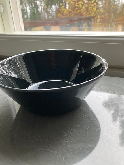 Iittala, Teema kulho, 2 kpl, halkaisija noin 15 cm, musta, yhteishinta