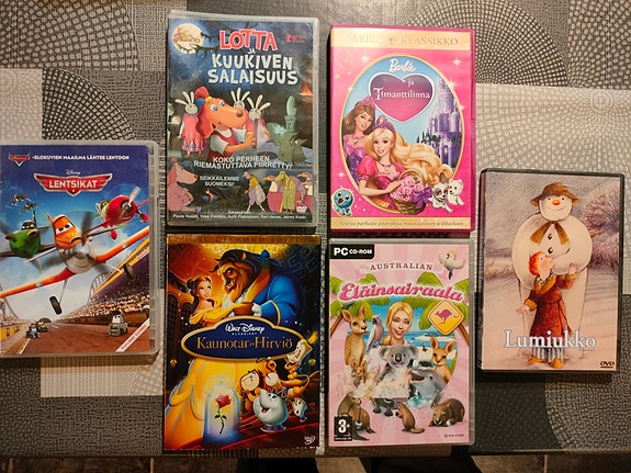 Lasten DVD- elokuvia