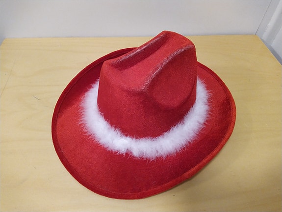 Jouluinen cowboy-hattu, punainen