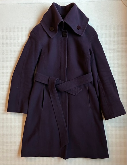 Luumun violetti villakangastakki, Mascara, 34