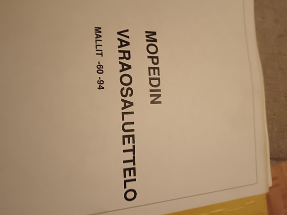 Mopedin Varaosaluettelo Tunturi Malli 60-94