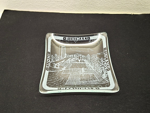 Riihimäen Lasi Maauimala tuhkakuppi/matkamuisto