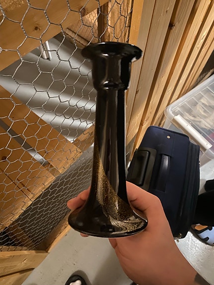Arabia arctica kynttilänjalka musta 18cm