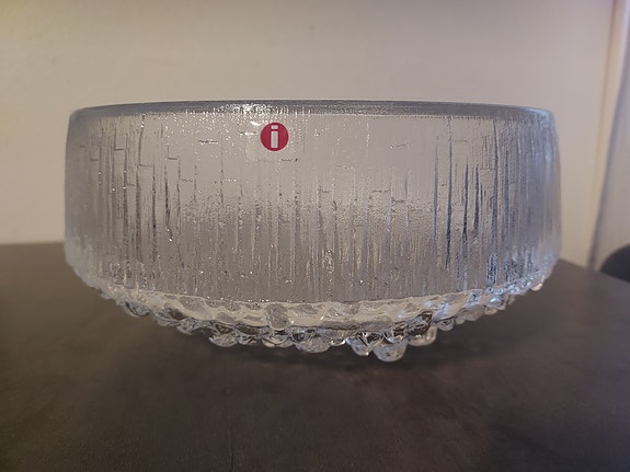 Iittala Ultima Thule kulho kirkas lasi