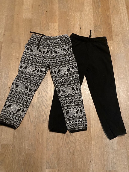 Fleece-housut 110 x 2 kpl