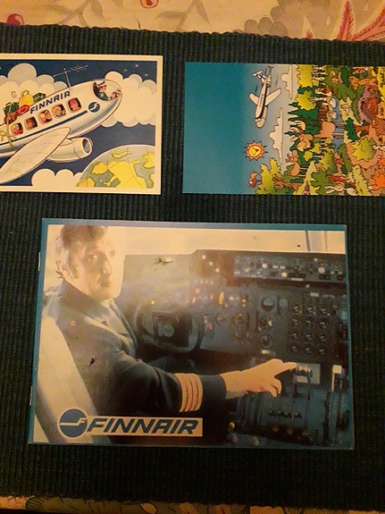Finnair Tehtäväkirjanen ja 2 korttia