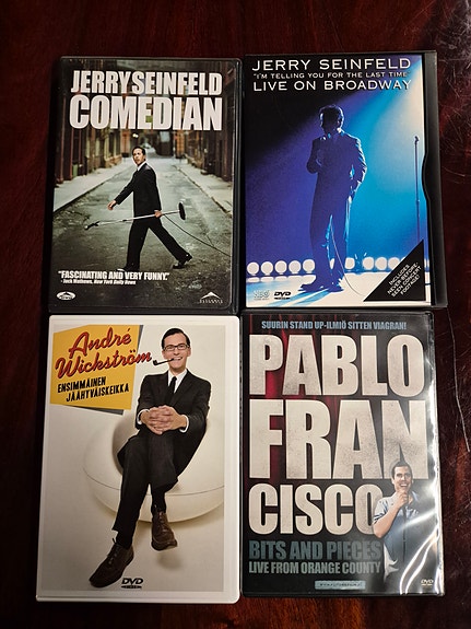 Jerry Seinfeld, André Wickström, Pablo Francisco Komedia DVD-levyt