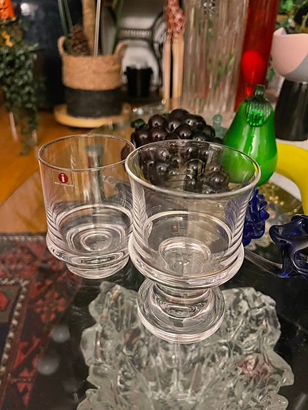 Iittala laseja Tavastia-lasi ja Marski-lasi