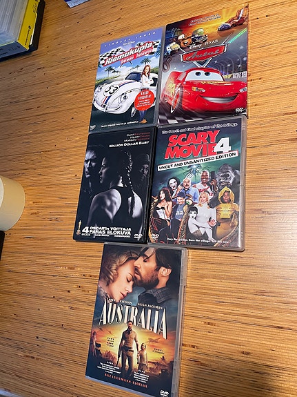 Iso DVD myynti! 5 elokuvaa vain 7€