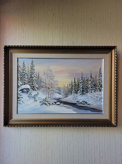 Talvimaisema-taulu Osmo Tanskanen