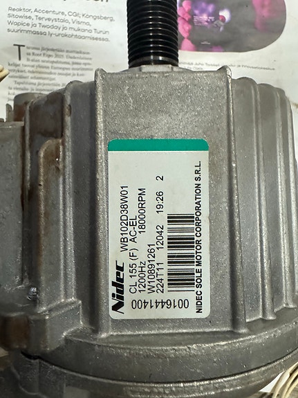 Whirlpool pesukoneen moottori WB102D38W01