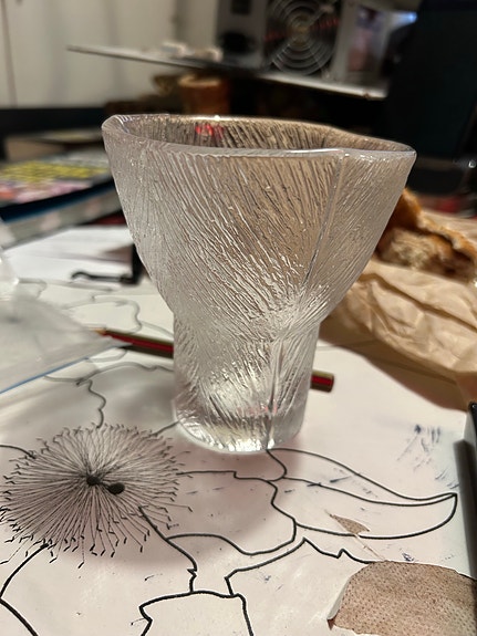 Myydään Iittala Tuuli -maljakko, suunnittelija Valto kokko.