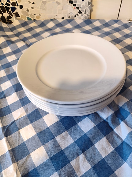 Arabian ruokalautaset,  valkoiset