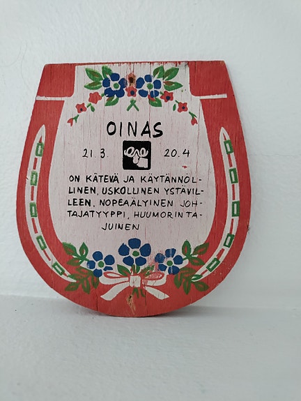 Horoskooppi vanerilaatta, Oinas