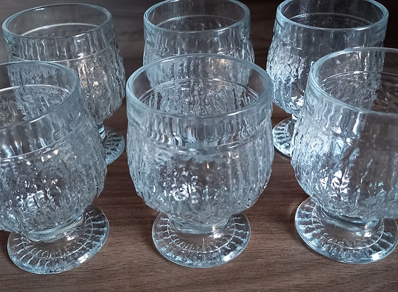 Riihimäen lasi Oy Kehrä pieni jalallinen lasi 6kpl