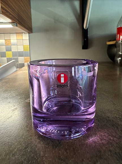 Iittala Kivi tuikku vaalea lila