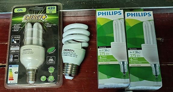 Energiansäästölamppuja 4 kpl