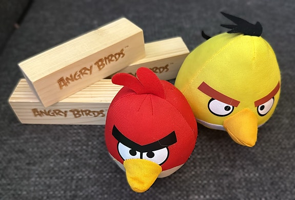 Angry Birds Pehmolelu Setti Punainen ja Keltainen