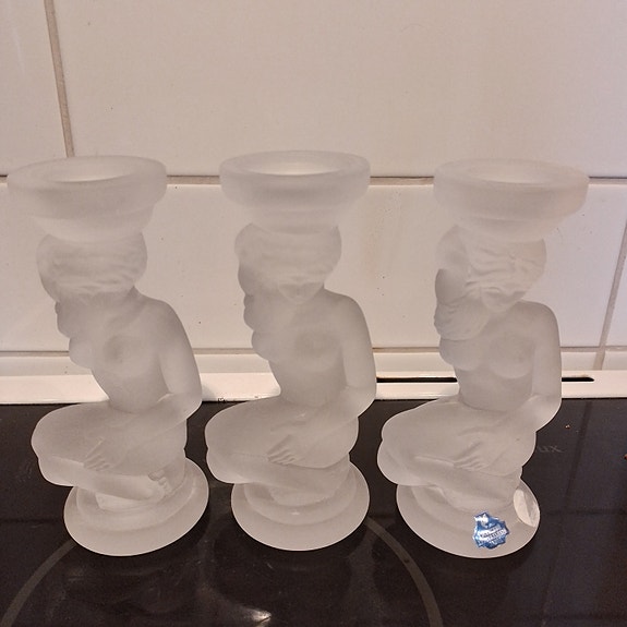 Lasiset kynttilänjalat