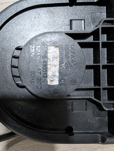 Defa 430012 1200W sisätilalämmitin