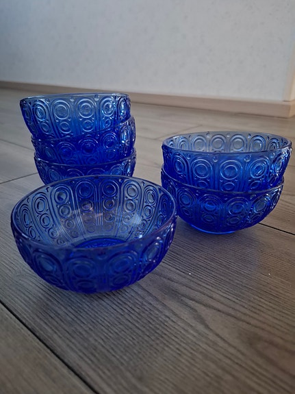 6 kpl Nanny Still Riikinkukko jälkiruokakulhot vintage