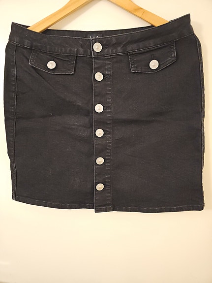 Zip jeans musta farkkuhame koko L