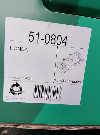 Ilmastoinnin kompressori Honda uusi