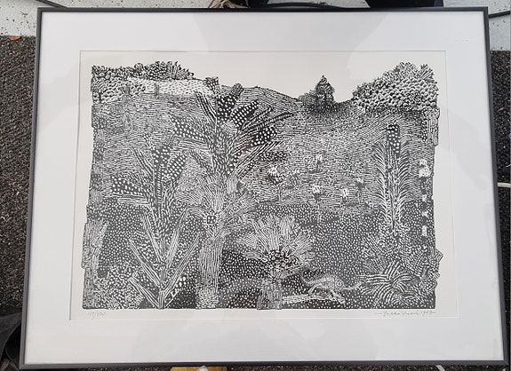 Pekka Vuori 1987 teos kehystettynä  69x53